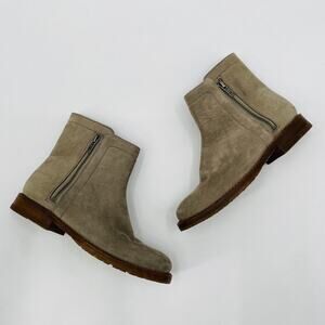 Frye 7 taupe suede leather Natalie booties
